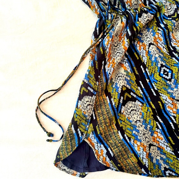 Free People romper, short sleeve, tie waist, size L - Picture 4 of 6